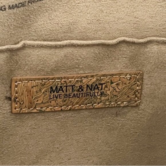 Matt & Nat taupe fabric envelope shoulder bag with zipper detail - Picture 12 of 12